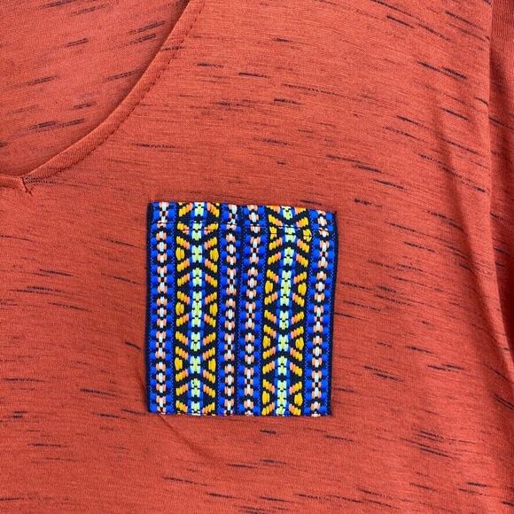 Lily White Top Womens Large Rust Aztec Pocket Long Sleeve Southwest USA NEW - Picture 5 of 13